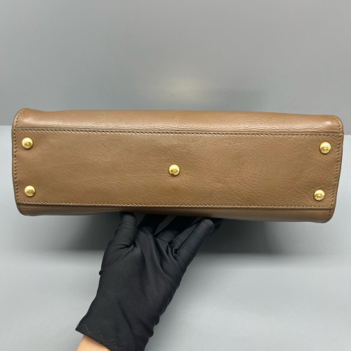Fendi Peekaboo Iconic Medium Calfskin Brown