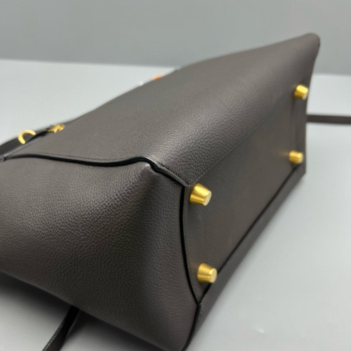 Celine Mini Belt Bag Grained Calfskin Dark Grey