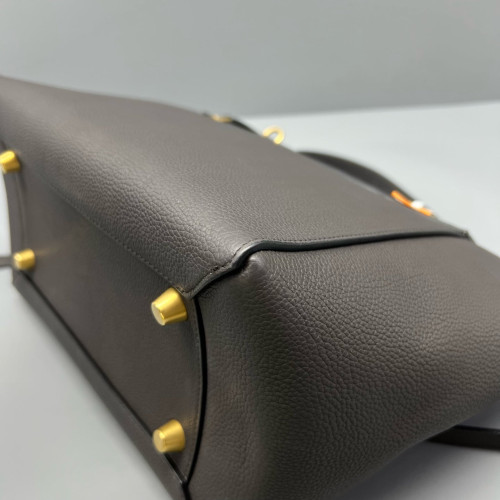 Celine Mini Belt Bag Grained Calfskin Dark Grey