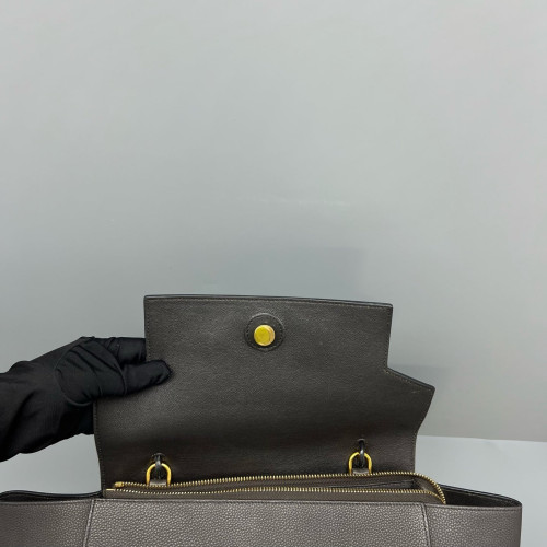 Celine Mini Belt Bag Grained Calfskin Dark Grey