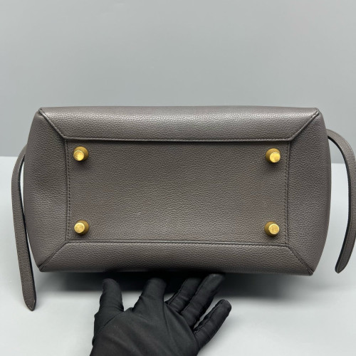 Celine Mini Belt Bag Grained Calfskin Dark Grey