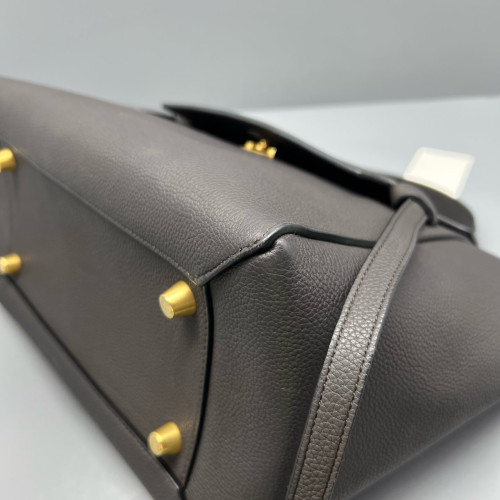 Celine Mini Belt Bag Grained Calfskin Dark Grey