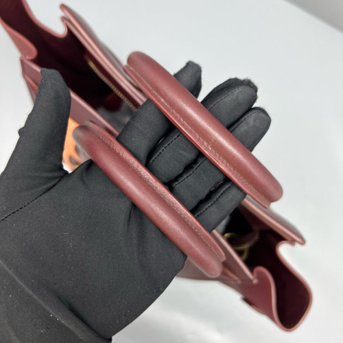Celine Micro Luggage Calfskin Burgundy Orange