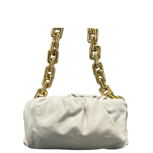 Bottega Veneta The Pouch Chain Nappa White Bottega Veneta The Pouch Chain Nappa White