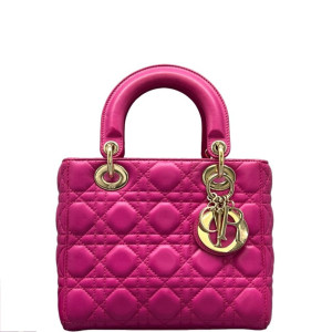 Dior Small Lady Dior Calfskin Magenta