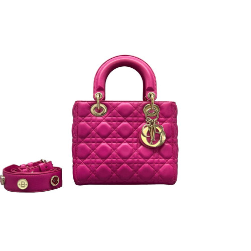 Dior Small Lady Dior Calfskin Magenta