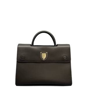 Dior Diorever Flap Calfskin Dark Brown