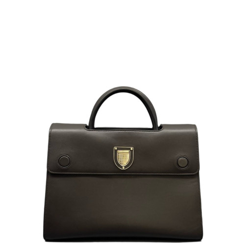 Dior Diorever Flap Calfskin Dark Brown