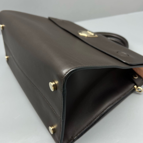 Dior Diorever Flap Calfskin Dark Brown