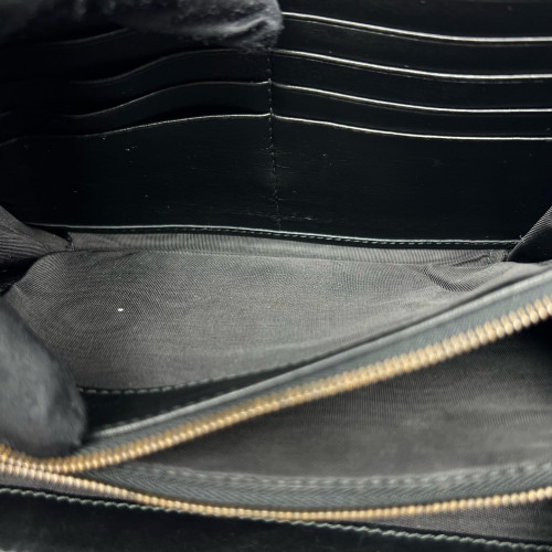 Gucci Matelasse GG Marmont Chain Wallet Calfskin Black