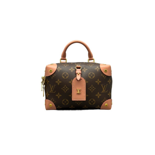 Louis Vuitton Petite Malle Souple Monogram Brown Pink