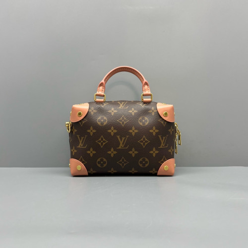 Louis Vuitton Petite Malle Souple Monogram Brown Pink