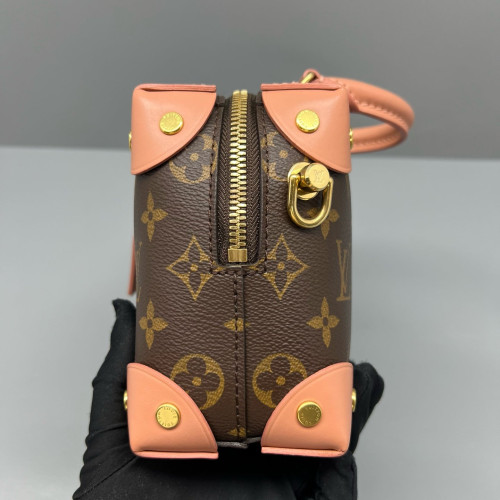 Louis Vuitton Petite Malle Souple Monogram Brown Pink