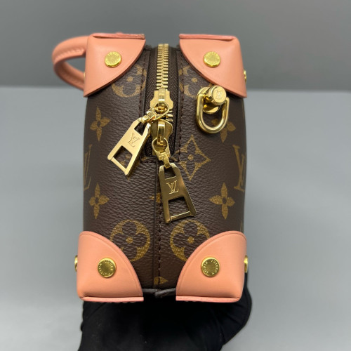 Louis Vuitton Petite Malle Souple Monogram Brown Pink