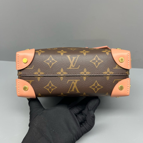 Louis Vuitton Petite Malle Souple Monogram Brown Pink