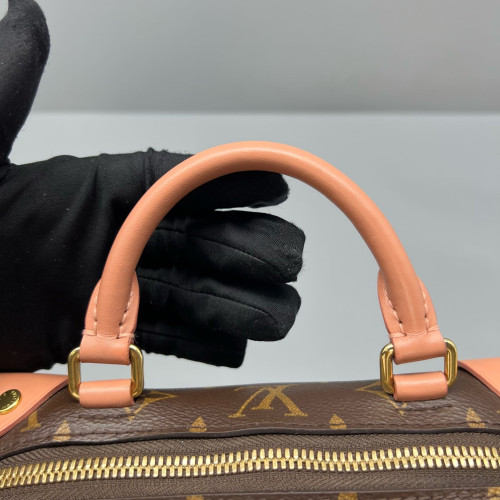 Louis Vuitton Petite Malle Souple Monogram Brown Pink