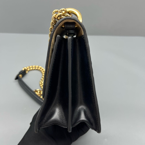 Fendi Small Kan U Embossed FF Calfskin Brown Black