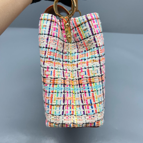 Louis Vuitton Capucines BB Tweed Calfskin Beige