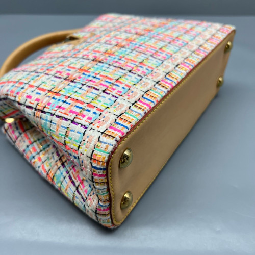 Louis Vuitton Capucines BB Tweed Calfskin Beige