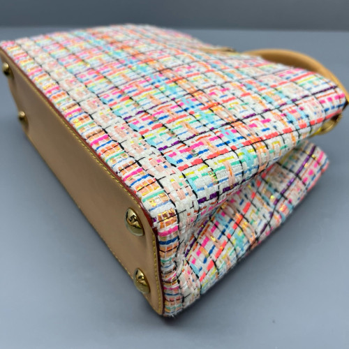 Louis Vuitton Capucines BB Tweed Calfskin Beige