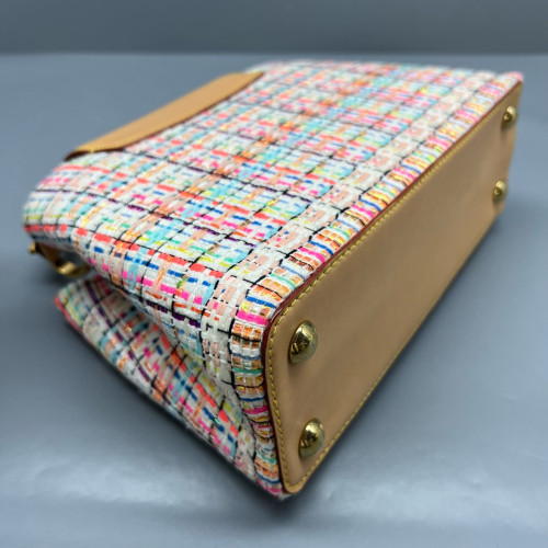 Louis Vuitton Capucines BB Tweed Calfskin Beige