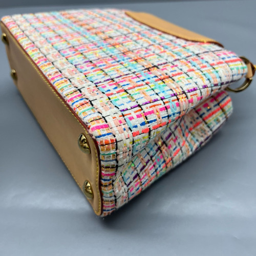 Louis Vuitton Capucines BB Tweed Calfskin Beige