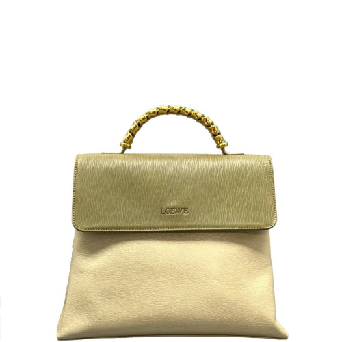 Loewe Two-Way Bag Calfskin Beige Green