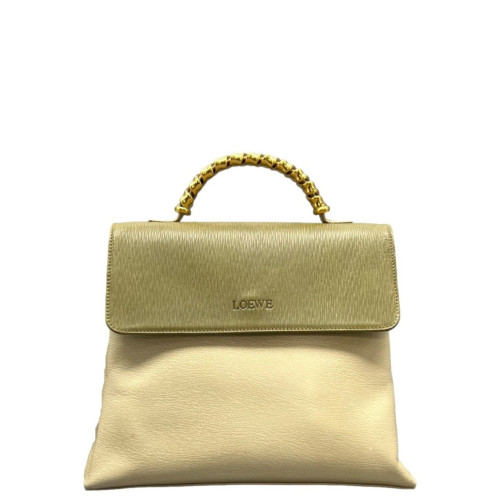Loewe Two-Way Bag Calfskin Beige Green
