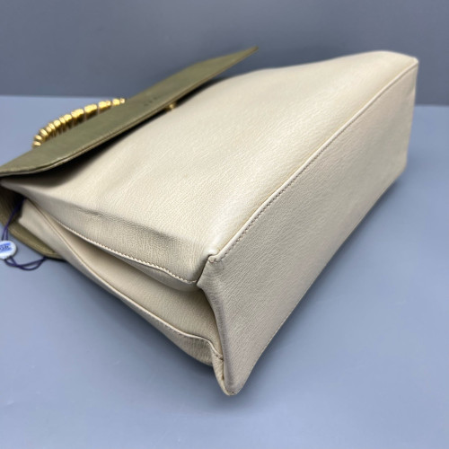 Loewe Two-Way Bag Calfskin Beige Green