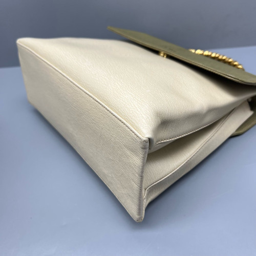 Loewe Two-Way Bag Calfskin Beige Green