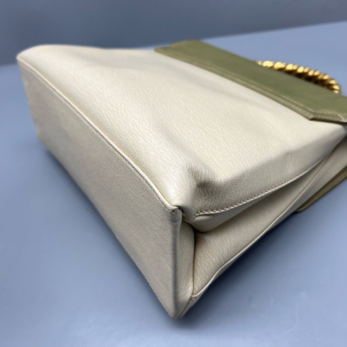 Loewe Two-Way Bag Calfskin Beige Green