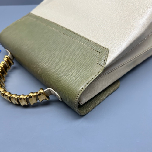 Loewe Two-Way Bag Calfskin Beige Green