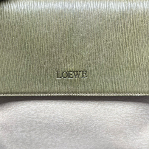 Loewe Two-Way Bag Calfskin Beige Green