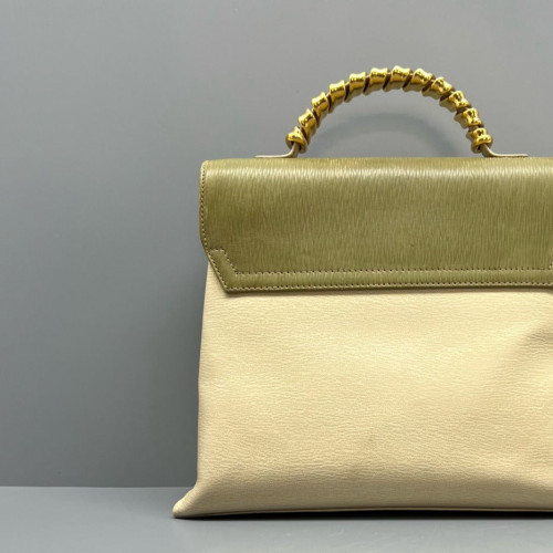 Loewe Two-Way Bag Calfskin Beige Green