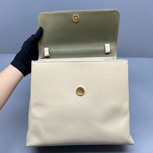 Loewe Two-Way Bag Calfskin Beige Green