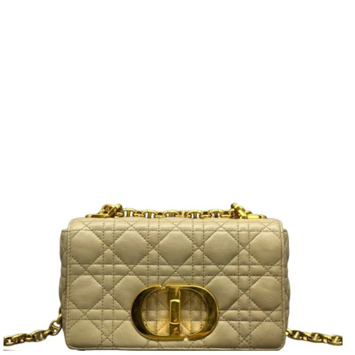 Dior Mini Caro Bag Calfskin Natural Tan
