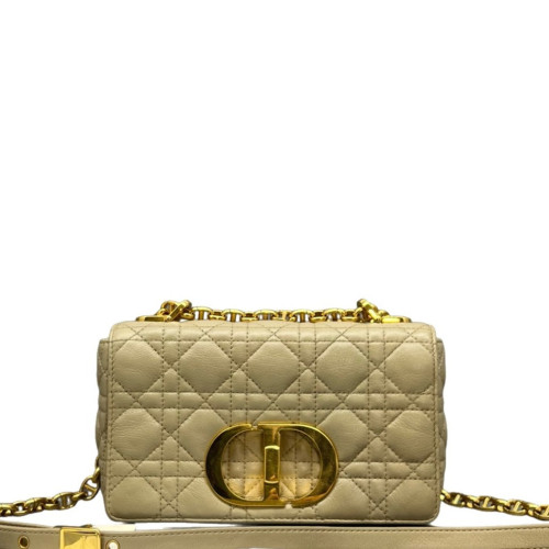 Dior Mini Caro Bag Calfskin Natural Tan