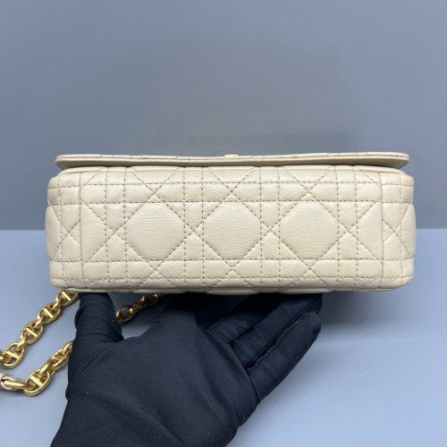 Dior Mini Caro Bag Calfskin Natural Tan