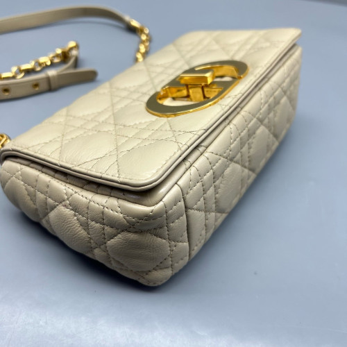 Dior Mini Caro Bag Calfskin Natural Tan
