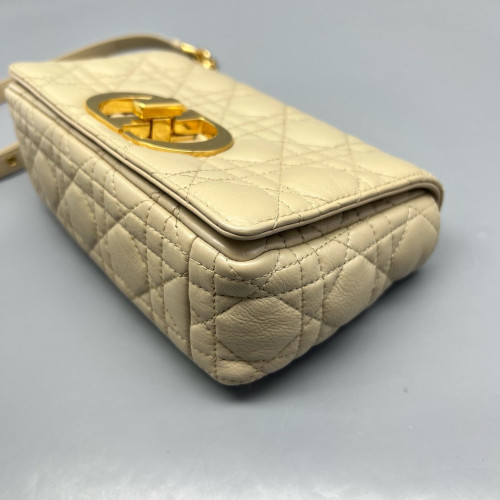 Dior Mini Caro Bag Calfskin Natural Tan