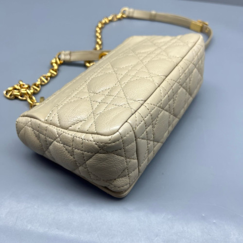 Dior Mini Caro Bag Calfskin Natural Tan