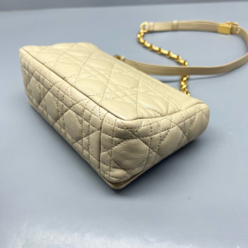 Dior Mini Caro Bag Calfskin Natural Tan