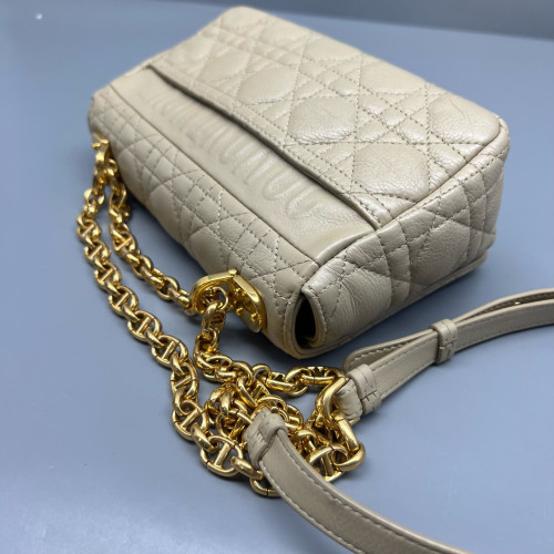 Dior Mini Caro Bag Calfskin Natural Tan