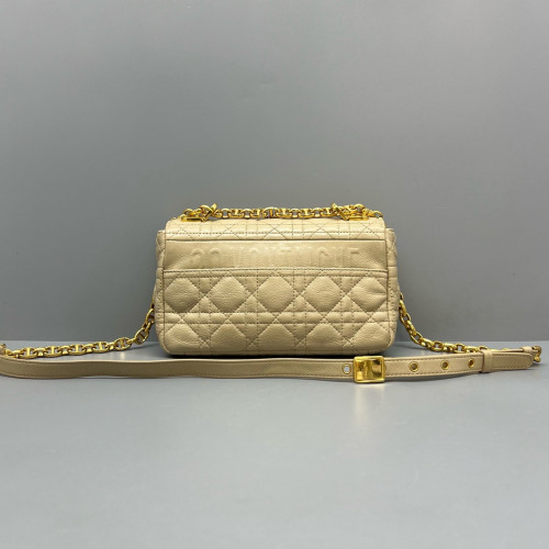 Dior Mini Caro Bag Calfskin Natural Tan