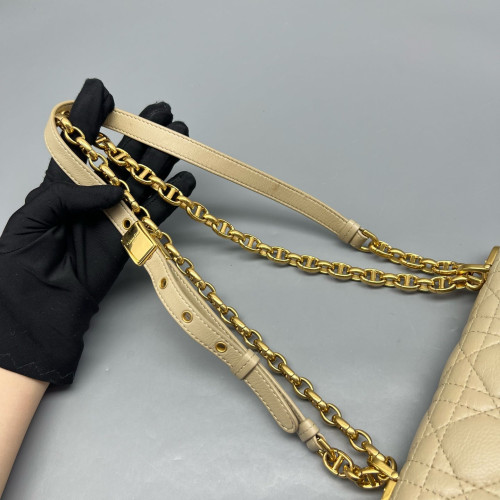 Dior Mini Caro Bag Calfskin Natural Tan