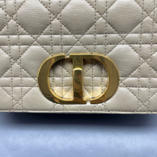 Dior Mini Caro Bag Calfskin Natural Tan