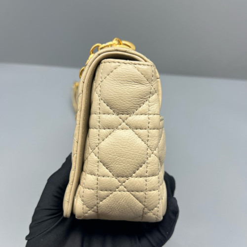Dior Mini Caro Bag Calfskin Natural Tan