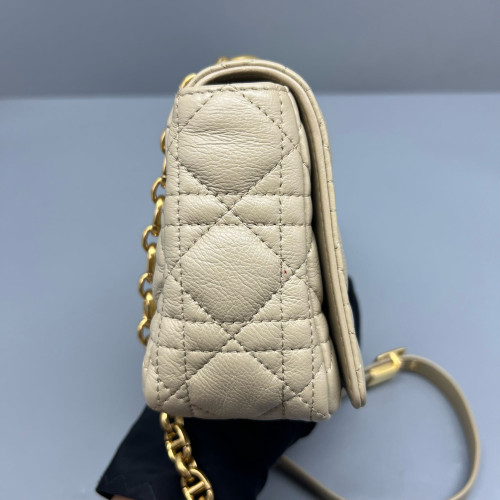 Dior Mini Caro Bag Calfskin Natural Tan