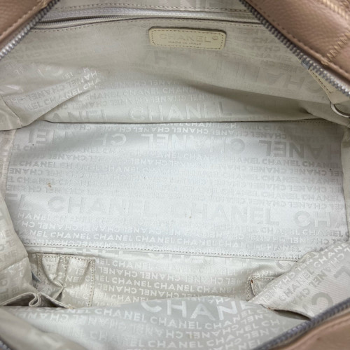 Chanel Chocolate Bar Shoulder Bag Calfskin Natural Tan