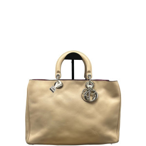 Dior Large Diorissimo Tote Calfskin Natural Tan